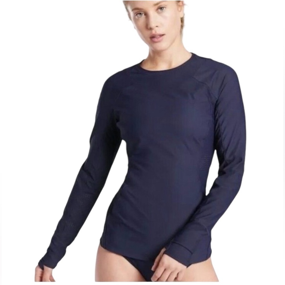 Athleta Pacifica II Long Sleeve Top Size XS Navy